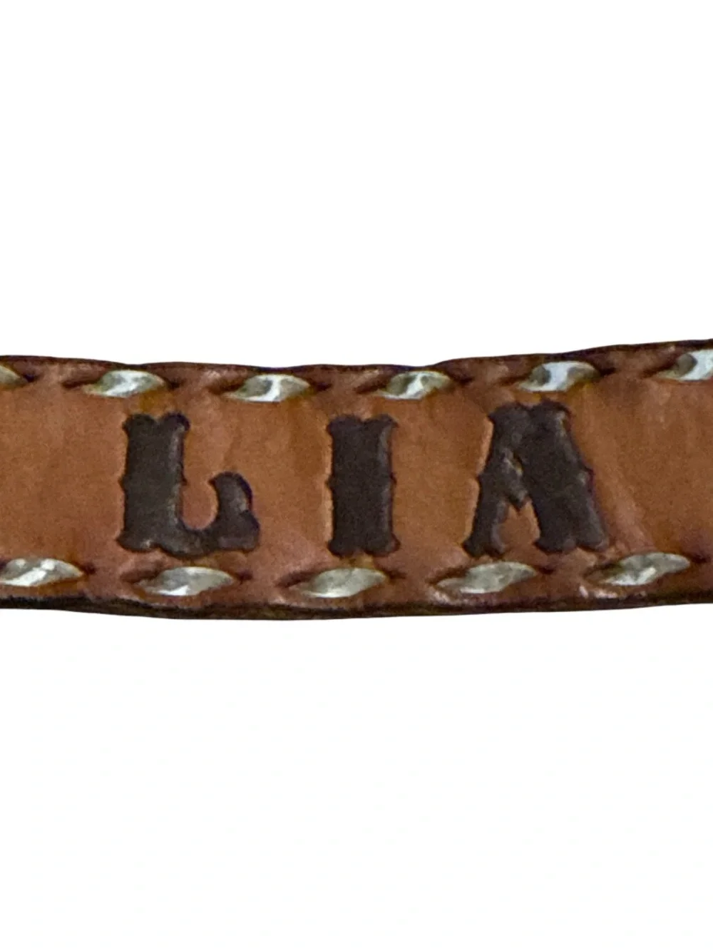 Nocona Brown Leather Western Kids Belt with Silver Longhorn Buckle Custom Lia